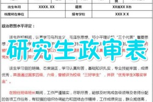 保研政治思想情况表怎么写