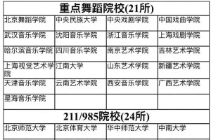 有哪些大学有舞蹈专业吗