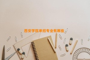 西安学院单招专业有哪些