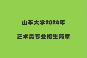 山大艺术类专业有哪些