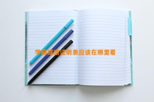 学籍成绩证明表应该在哪里看