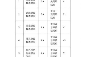 安徽省外专科大学有哪些