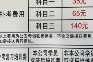 大学补考费多少钱