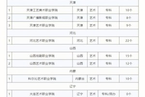 有哪些艺术大学有专科院校