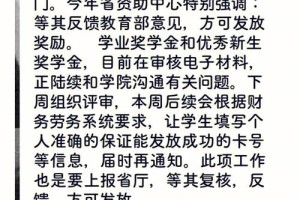 南师大奖学金怎么还不发