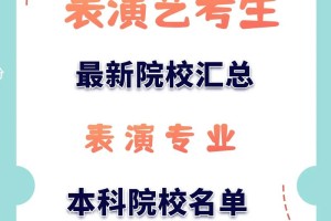 有表演的大学有哪些专业