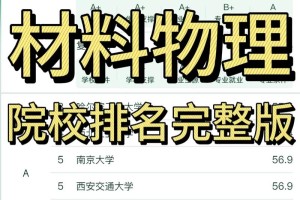 材料物理专业哪个大学最好