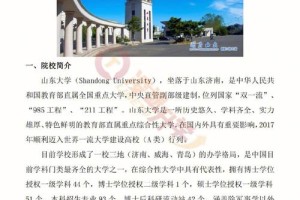 山东山大是哪个学校的简称