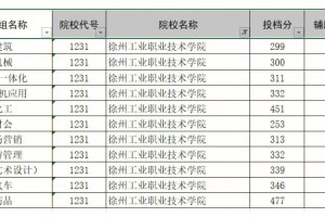 徐州工业分数最低多少