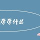 新闻系学什么