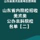 山东哪些大学收艺术理