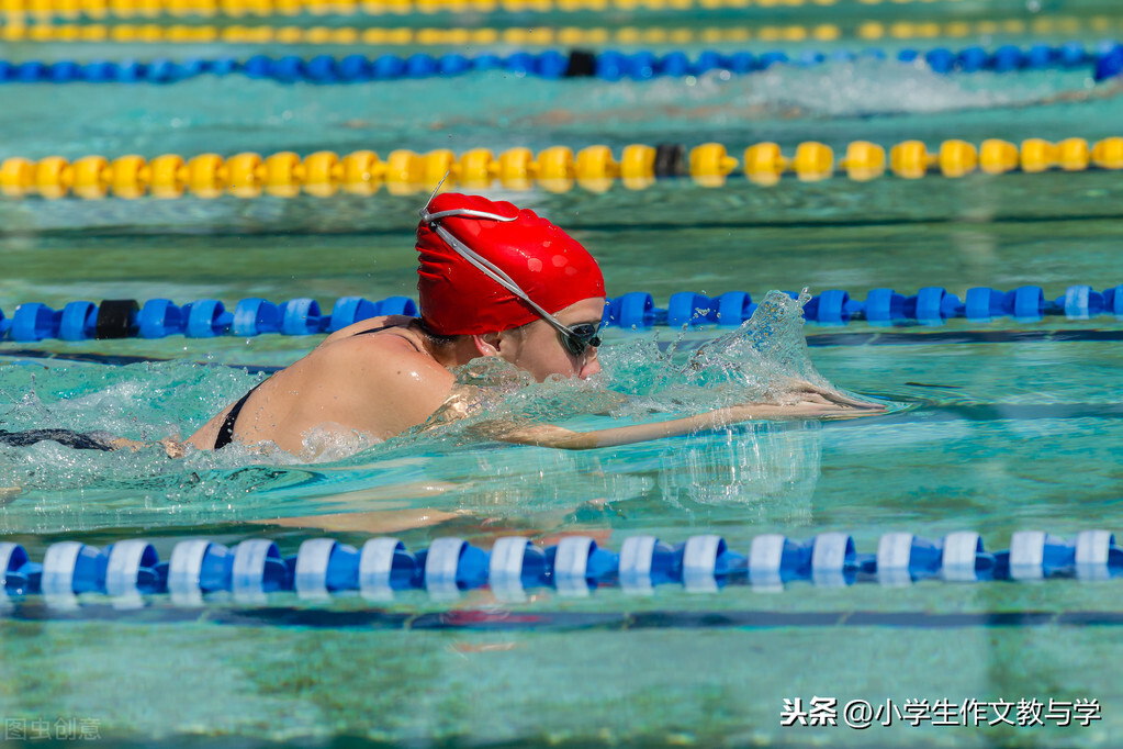 小学四年级优秀习作：学游泳