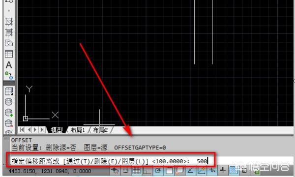 cad怎么偏移一条线（cad怎么偏移整个图形）