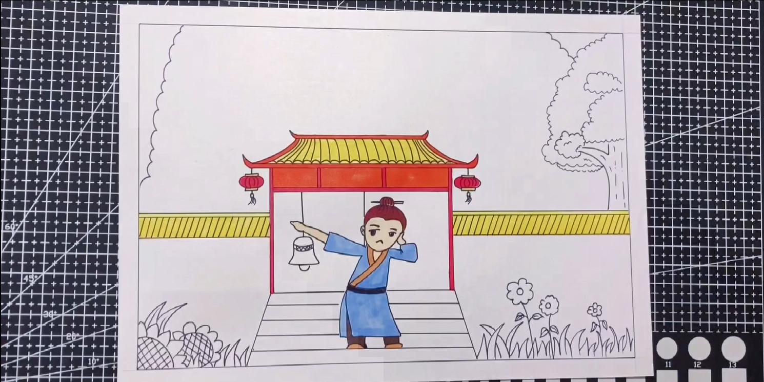 创意儿童画（手抄报）寓言故事：掩耳盗铃画法，收藏起来留给孩子