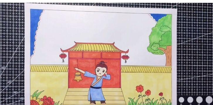 创意儿童画（手抄报）寓言故事：掩耳盗铃画法，收藏起来留给孩子