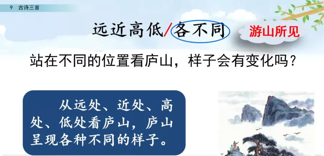 四年级语文上册 9 古诗三首(第二课时)(人教版部编)（四年级上册语文第9课古诗三首）