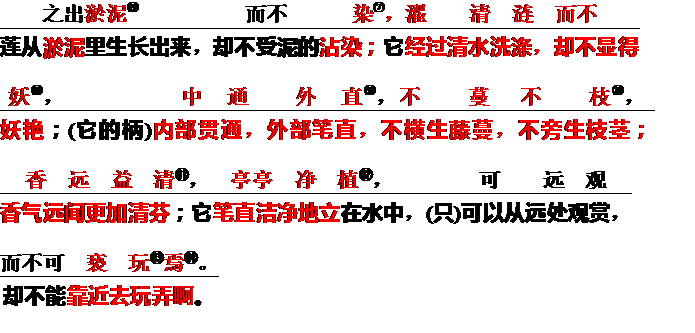 爱莲说文言文阅读题及答案（爱莲说阅读文言文答案）