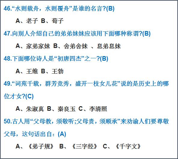 初中文学常识100题（初中语文文学常识100题汇总）