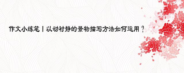 运用以动衬静的写法写一处景物（以动衬静的描写方法的相关知识点）