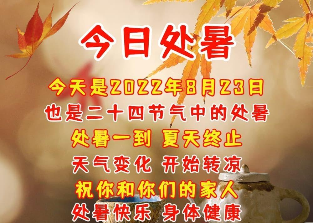 处暑节气问候祝福语（处暑节气祝福语图片）