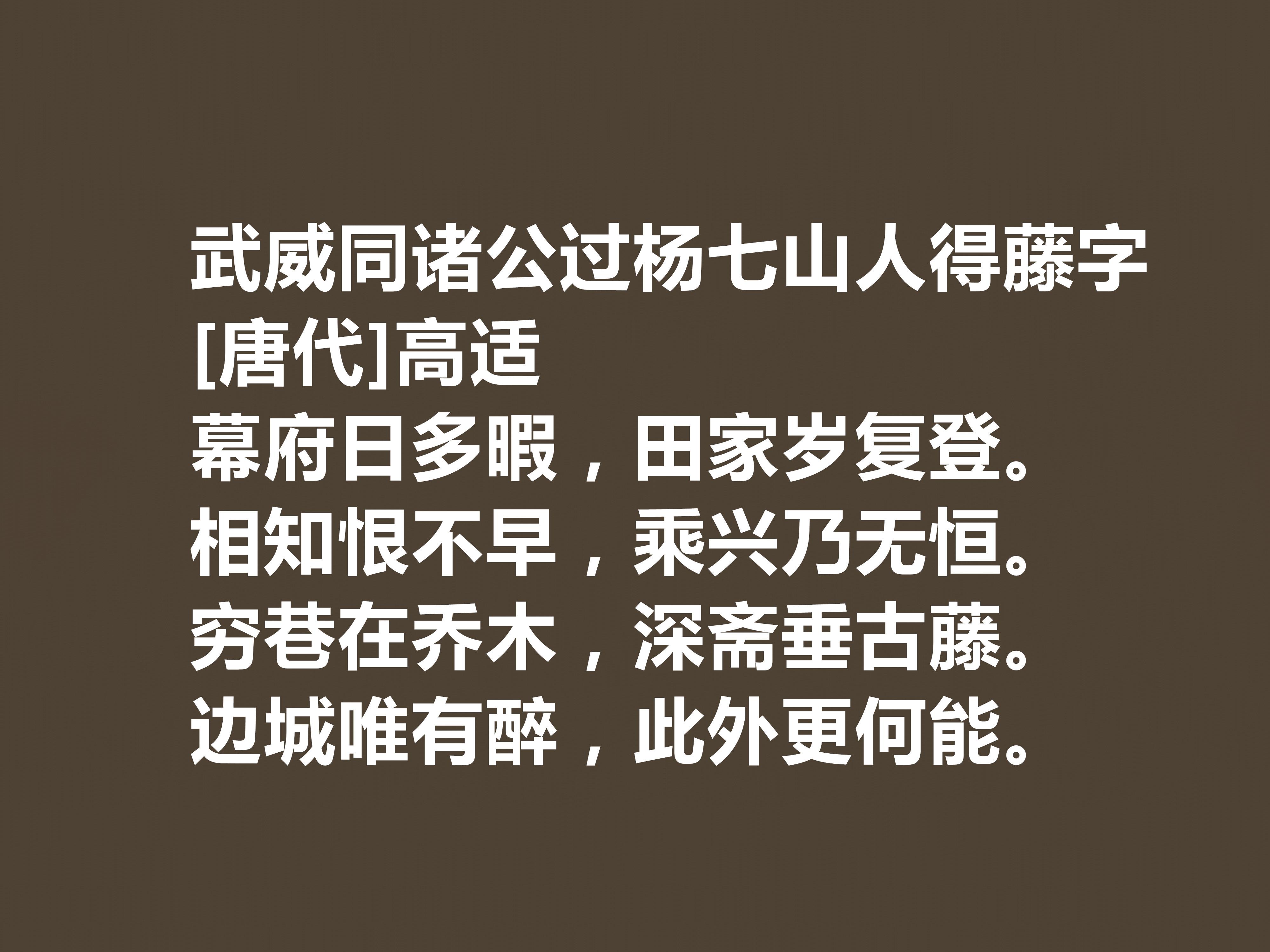 高适盛唐边塞诗代表作（唐代诗人高适的名作）