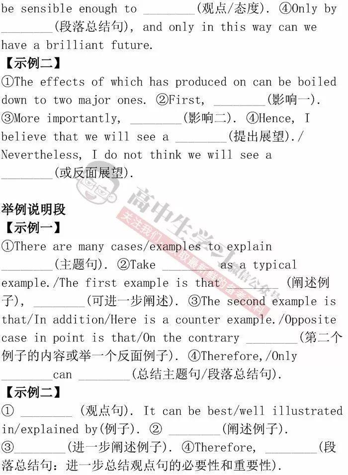 高考英语满分范文及作文模板