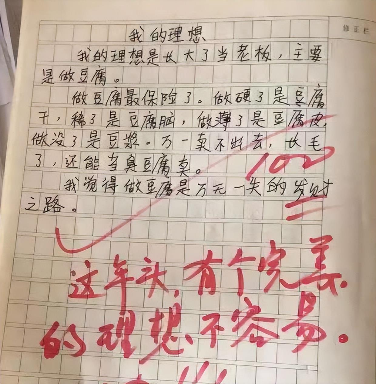 我的理想,小学生作文火了