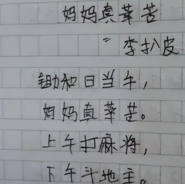 小学生作文《我的妈妈》搞笑篇