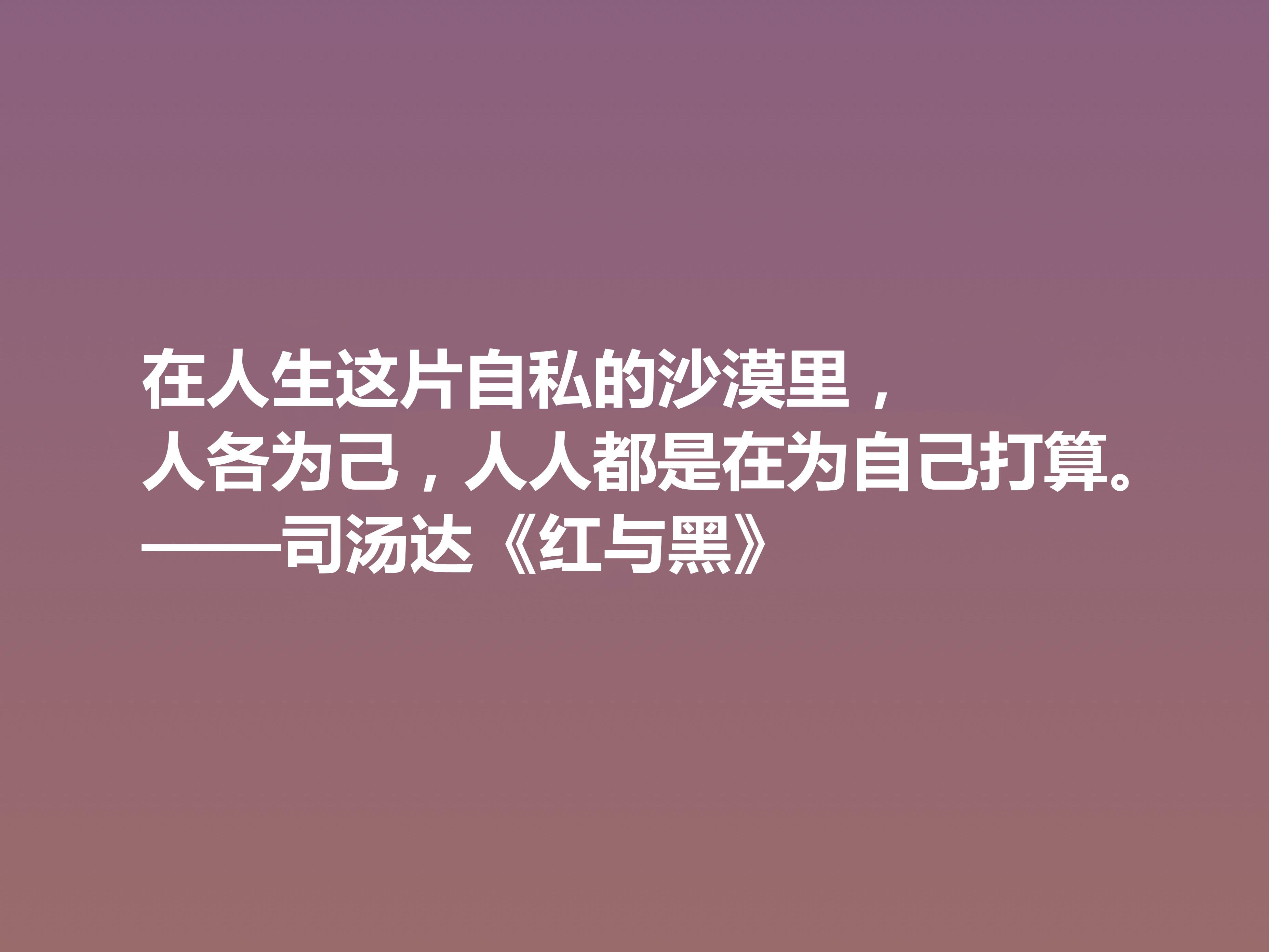 红与黑10句最经典名言