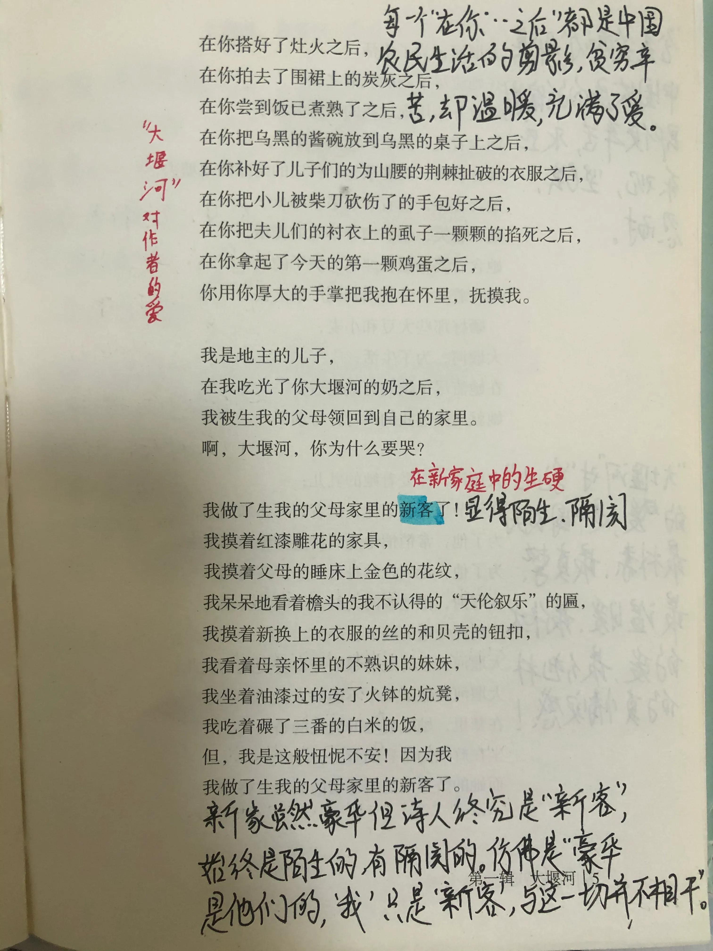 《艾青诗选》中的《大堰河我的保姆》