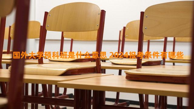 国外大学预科班是什么意思 2024报考条件有哪些