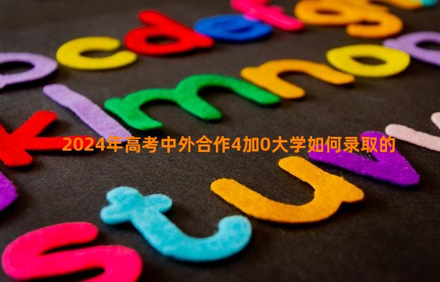 2024年高考中外合作4加0大学如何录取的