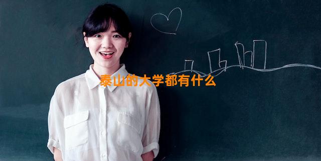 泰山的大学都有什么