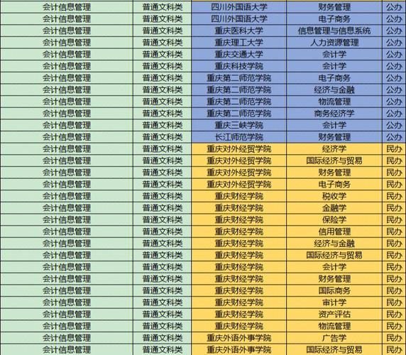 重庆本科有什么专业吗