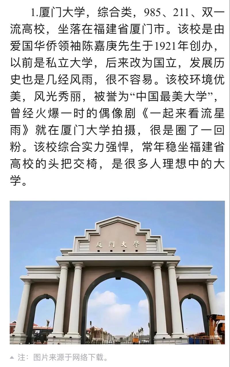 福建的沿海大学有哪些