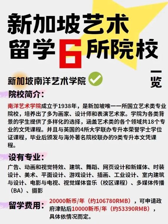 新加坡学艺术哪些专业好就业