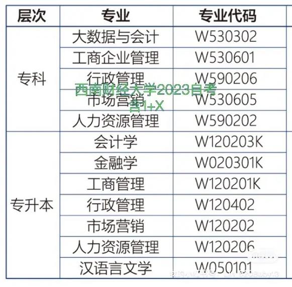 西财哪些专业好