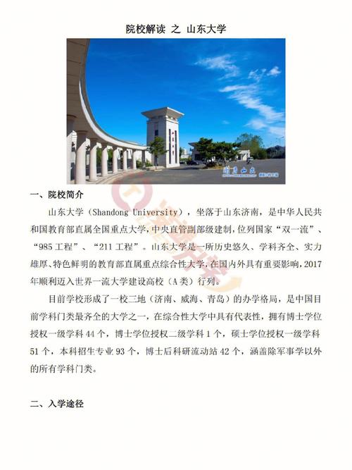 为什么选择山东大学