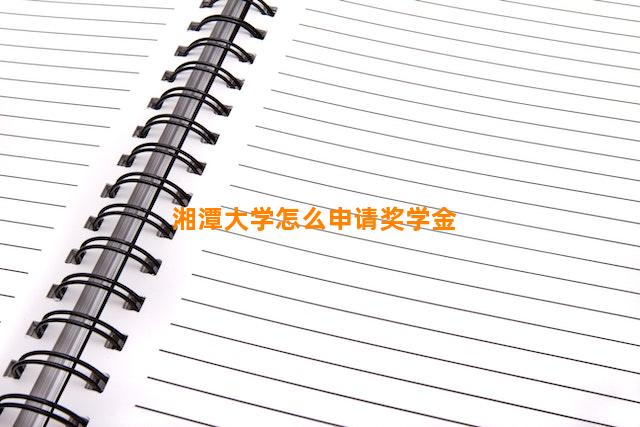 湘潭大学怎么申请奖学金