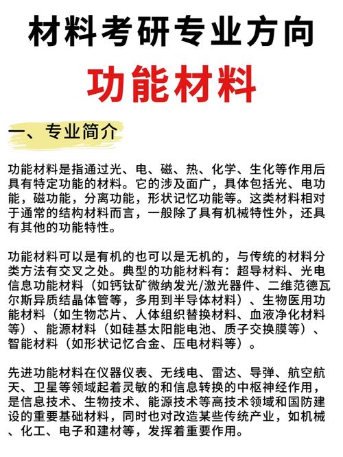 功能材料专业学什么不同