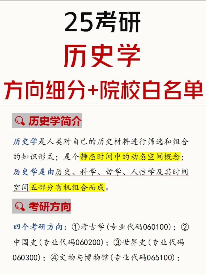 历史学专业有什么方向