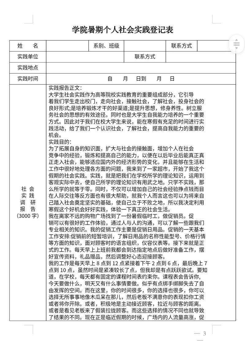 个人的社会实践怎么最