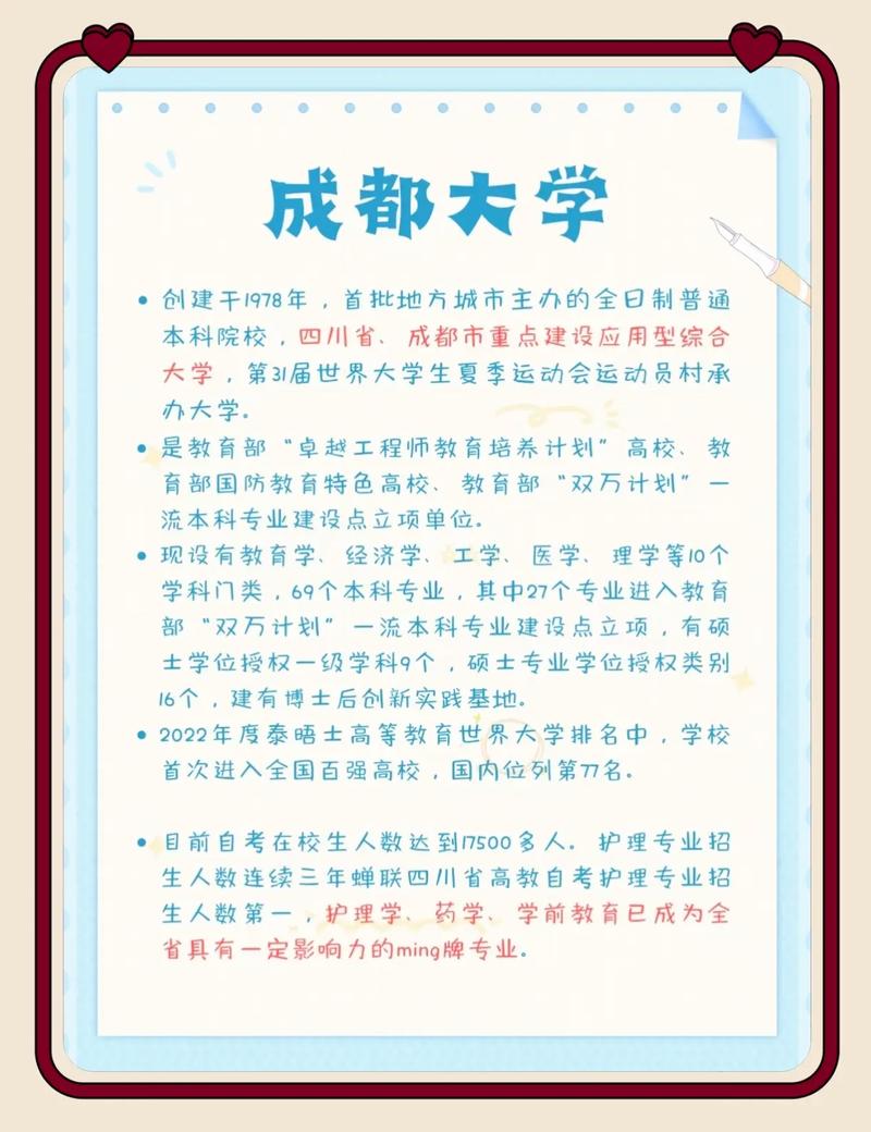 成都大学都有哪些系