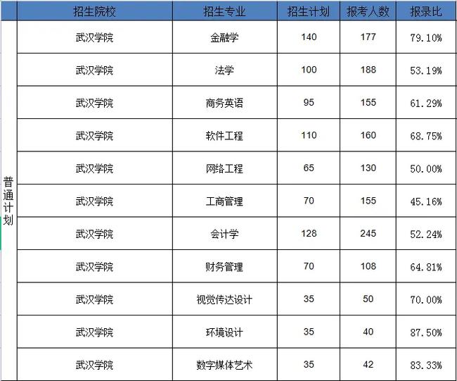 武汉学院专业哪个更好