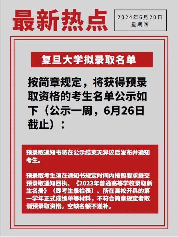 复旦大学怎么录取名单