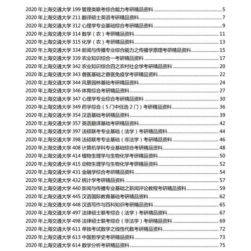 上海交通大学有哪些课程