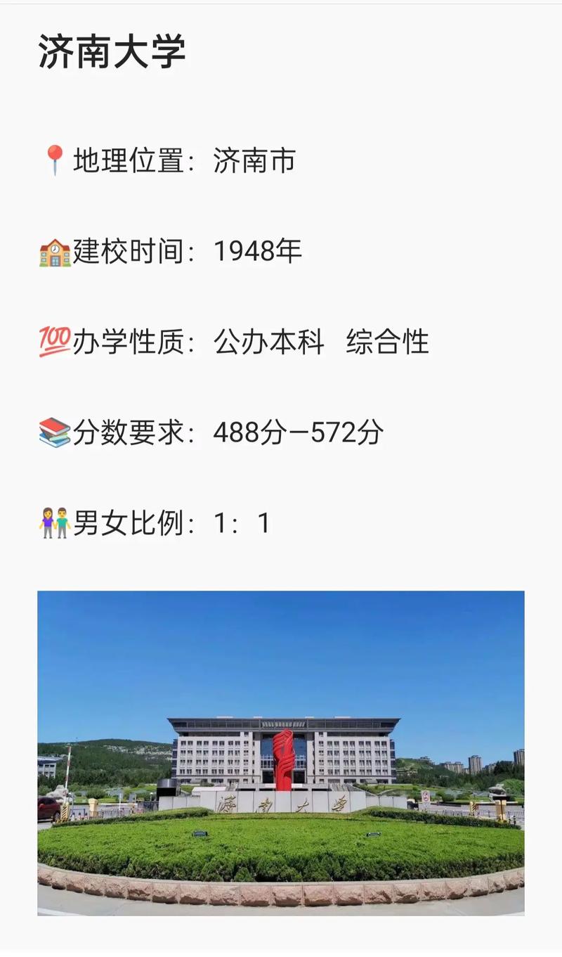 济南有哪些大学及分数线