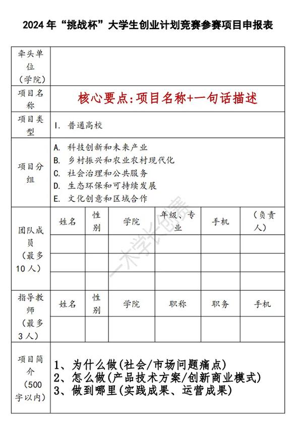 挑战杯校赛组织实施怎么填