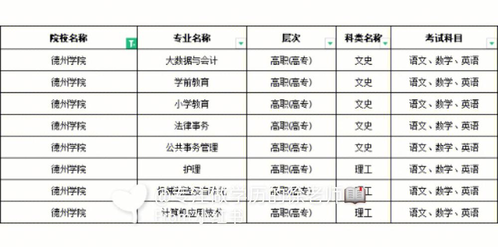 德州学院的专业哪个好