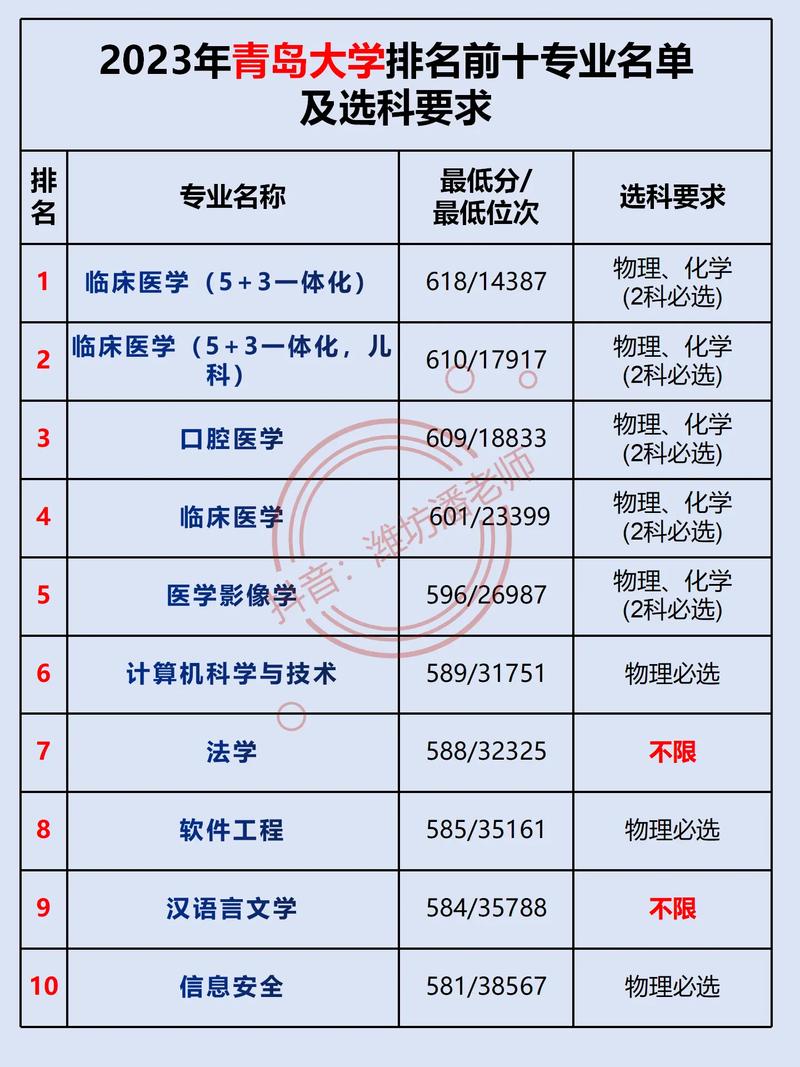 山东大学哪些王牌专业